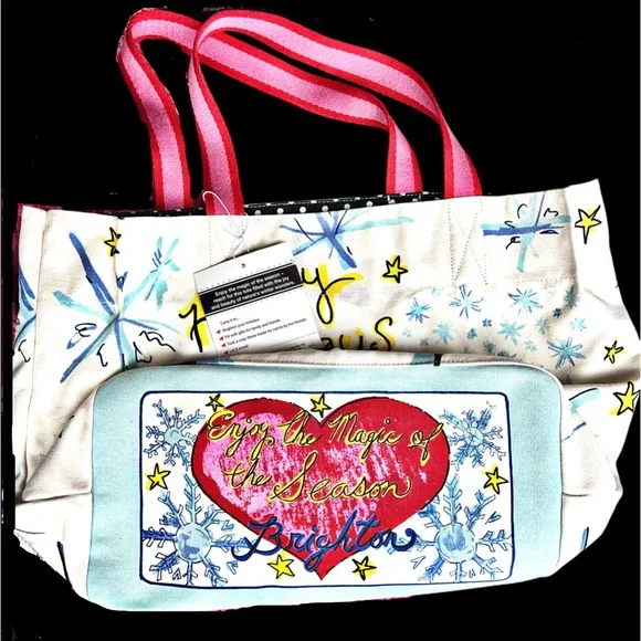 NWT - Large Snow Day Tote Bag - Picture 3 of 8